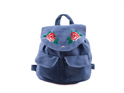FLORAL EMBROIDERED BACKPACK