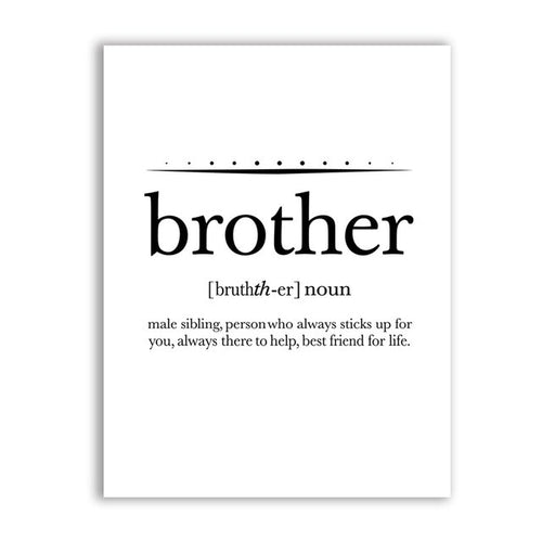 Big Brother Quote Print Boy's Room Wall Art Decor
