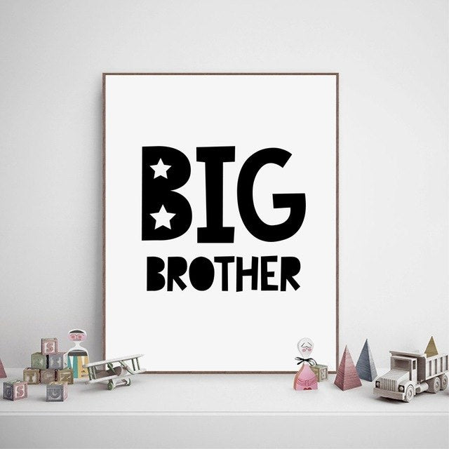 Big Brother Quote Print Boy's Room Wall Art Decor