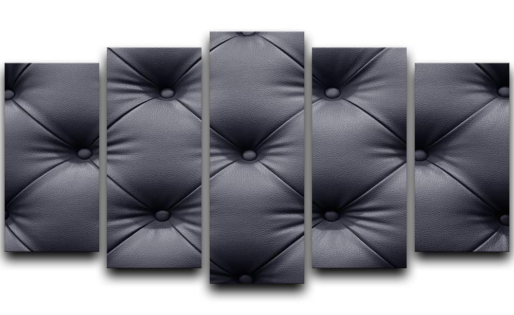 Black leather sofa texture 5 Split Panel Canvas