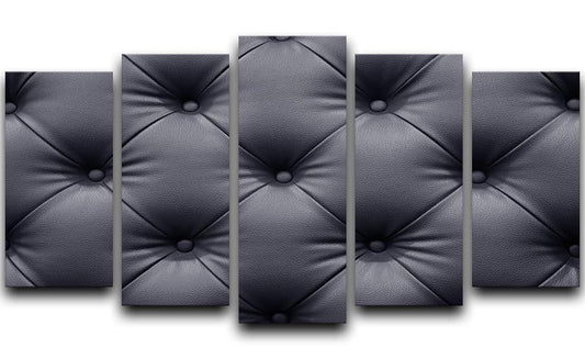 Black leather sofa texture 5 Split Panel Canvas