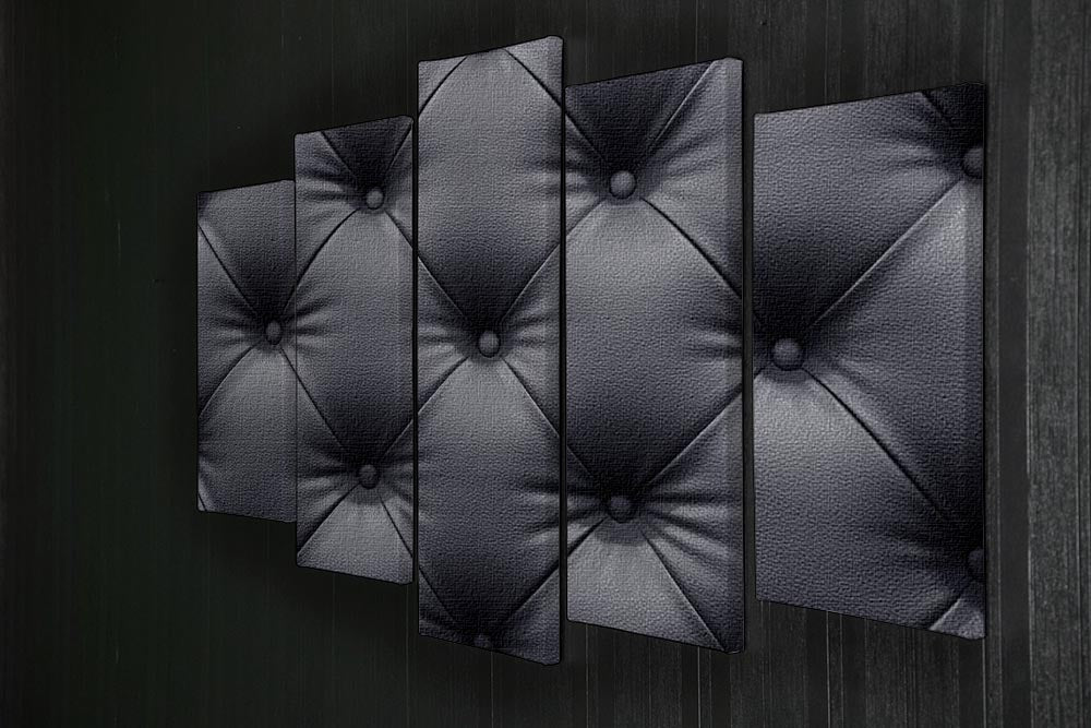 Black leather sofa texture 5 Split Panel Canvas