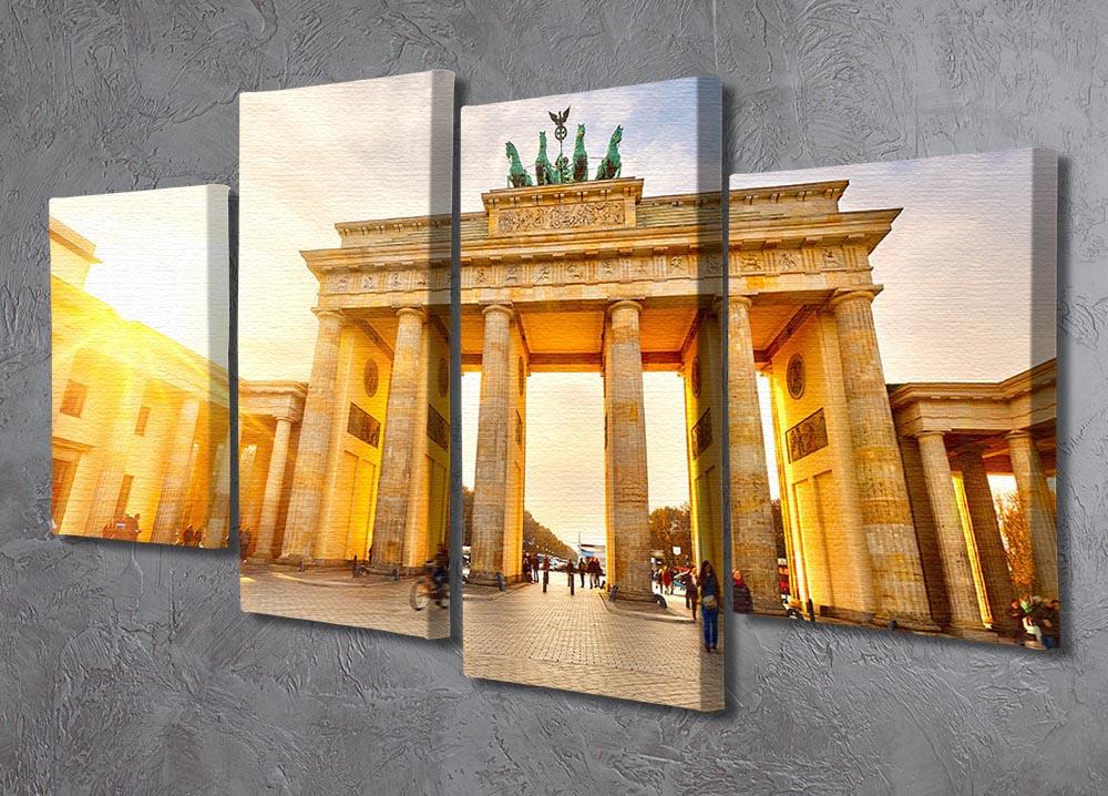 Brandenburg gate at sunset 4 Split Panel Canvas