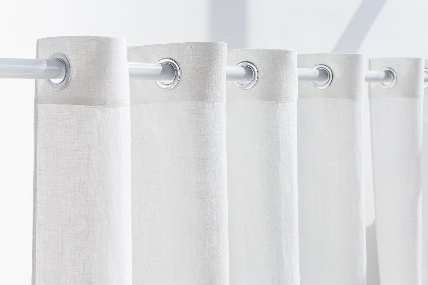 Light Grey linen curtain with grommets