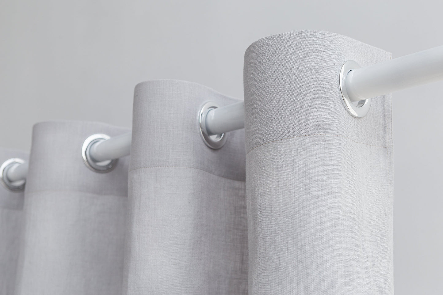 Light Grey linen curtain with grommets