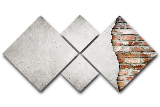 Brick 4 Square Multi Panel Canvas