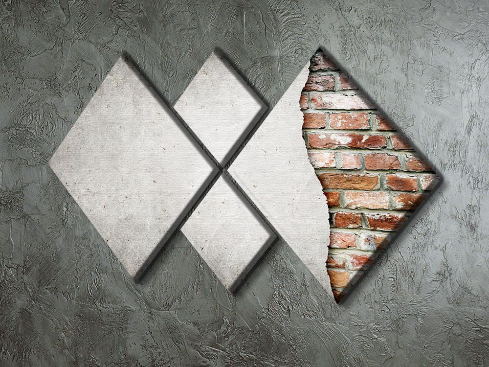 Brick 4 Square Multi Panel Canvas
