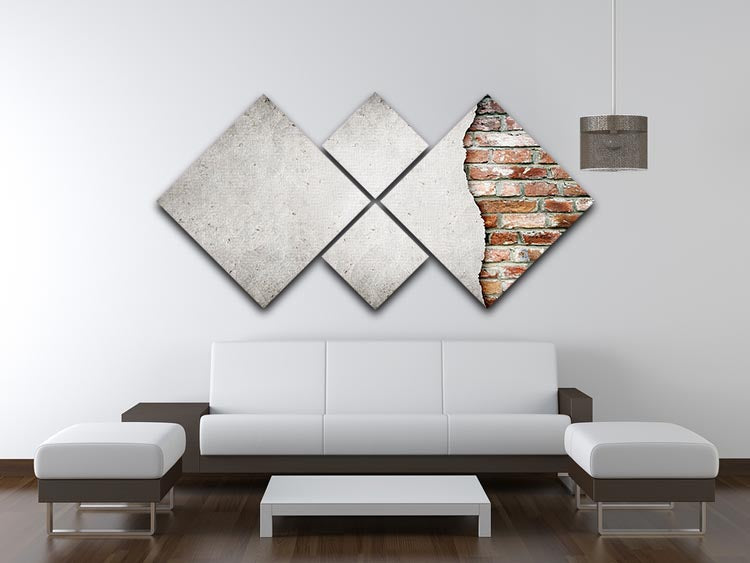 Brick 4 Square Multi Panel Canvas