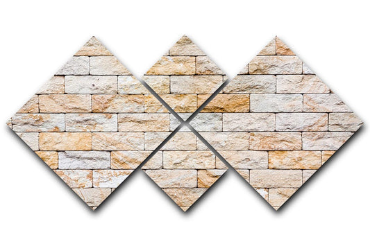 Brick stones wall 4 Square Multi Panel Canvas
