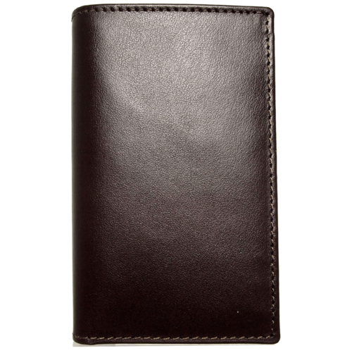 Mini Buffed Leather Billfold Wallet Brown