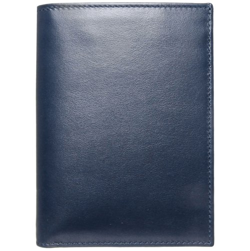 8 Credit Card Pocket Buffed Leather Billfold Blue