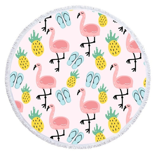 Cartoon Flamingo Series Microfiber Beach Towel