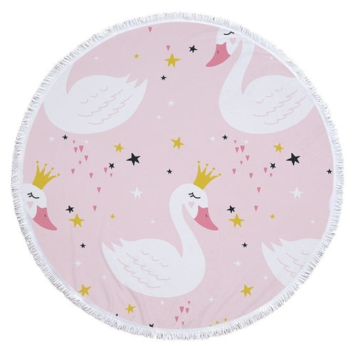 Cartoon Flamingo Series Microfiber Beach Towel