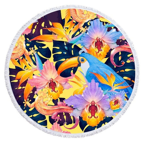 Cartoon Flamingo Series Microfiber Beach Towel