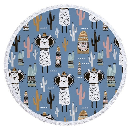 Cartoon Flamingo Series Microfiber Beach Towel