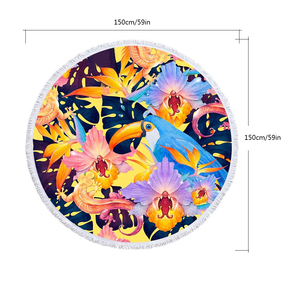 Cartoon Flamingo Series Microfiber Beach Towel