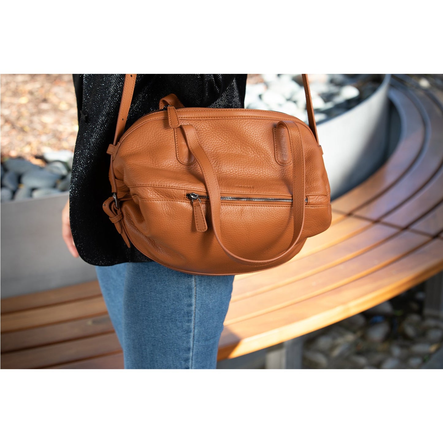 Leather Satchel Bag Brown Shoulder Purse Women's Handbag