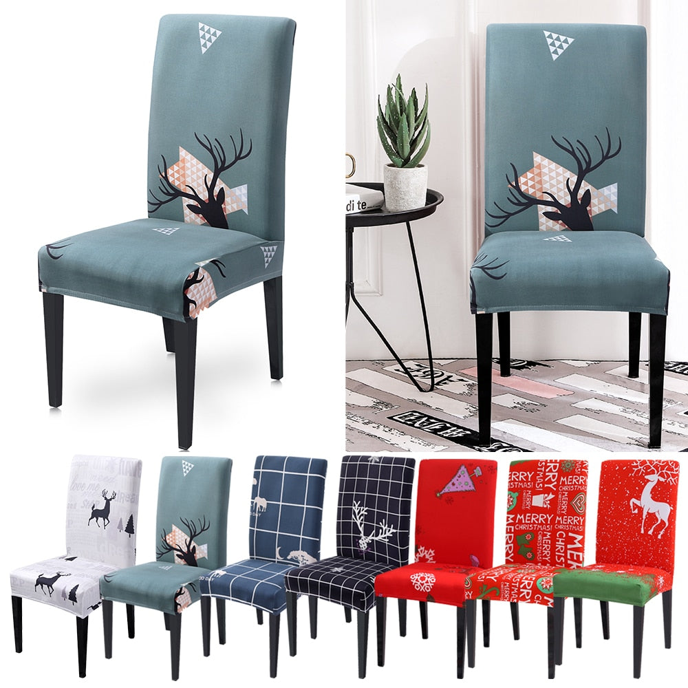 Christmas Chair Cover Big Elastic Seat Chair