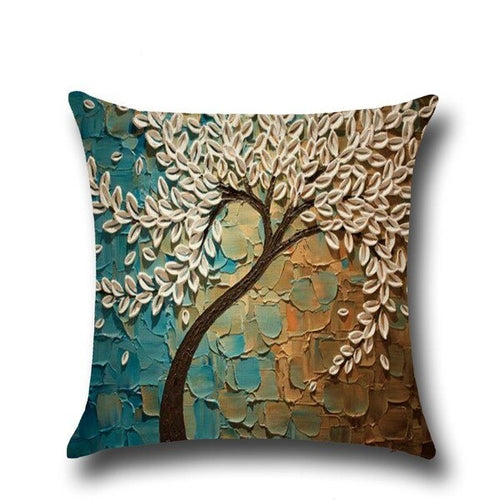 Cushion Cover Vintage Flower Pillow Case Mural
