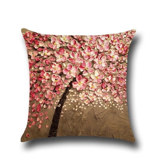 Cushion Cover Vintage Flower Pillow Case Mural