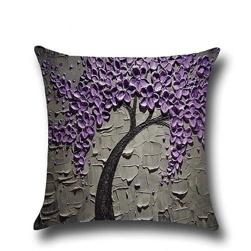 Cushion Cover Vintage Flower Pillow Case Mural
