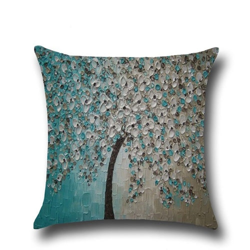 Cushion Cover Vintage Flower Pillow Case Mural