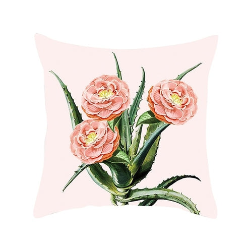 DIDIHOU 1pc Green Leaves Printing Pillowcase