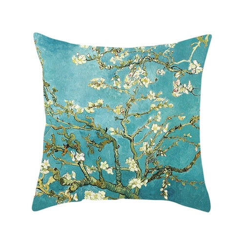 DIDIHOU 1pc Green Leaves Printing Pillowcase