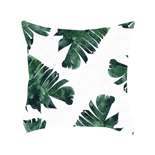 DIDIHOU 1pc Green Leaves Printing Pillowcase