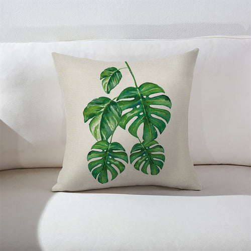 DIDIHOU 1pc Green Leaves Printing Pillowcase