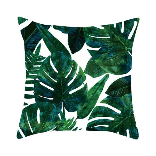 DIDIHOU 1pc Green Leaves Printing Pillowcase