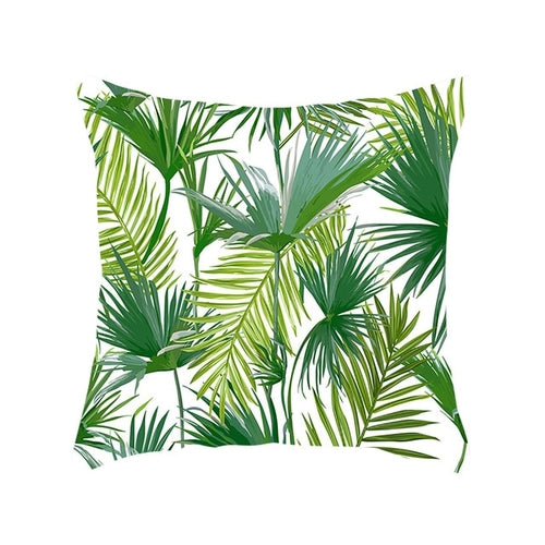 DIDIHOU 1pc Green Leaves Printing Pillowcase