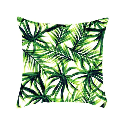 DIDIHOU 1pc Green Leaves Printing Pillowcase