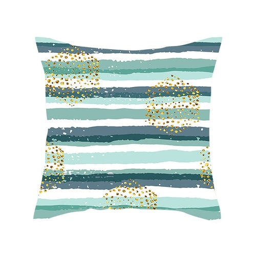 DIDIHOU 1pc Green Leaves Printing Pillowcase