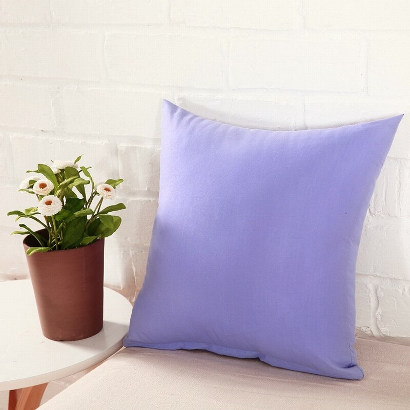 DIDIHOU 40x40xm Solid Color Pillowcase Home Living