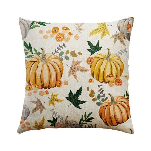 DIDIHOU 45x45CM Soft Linen Pillow Case Happy Fall