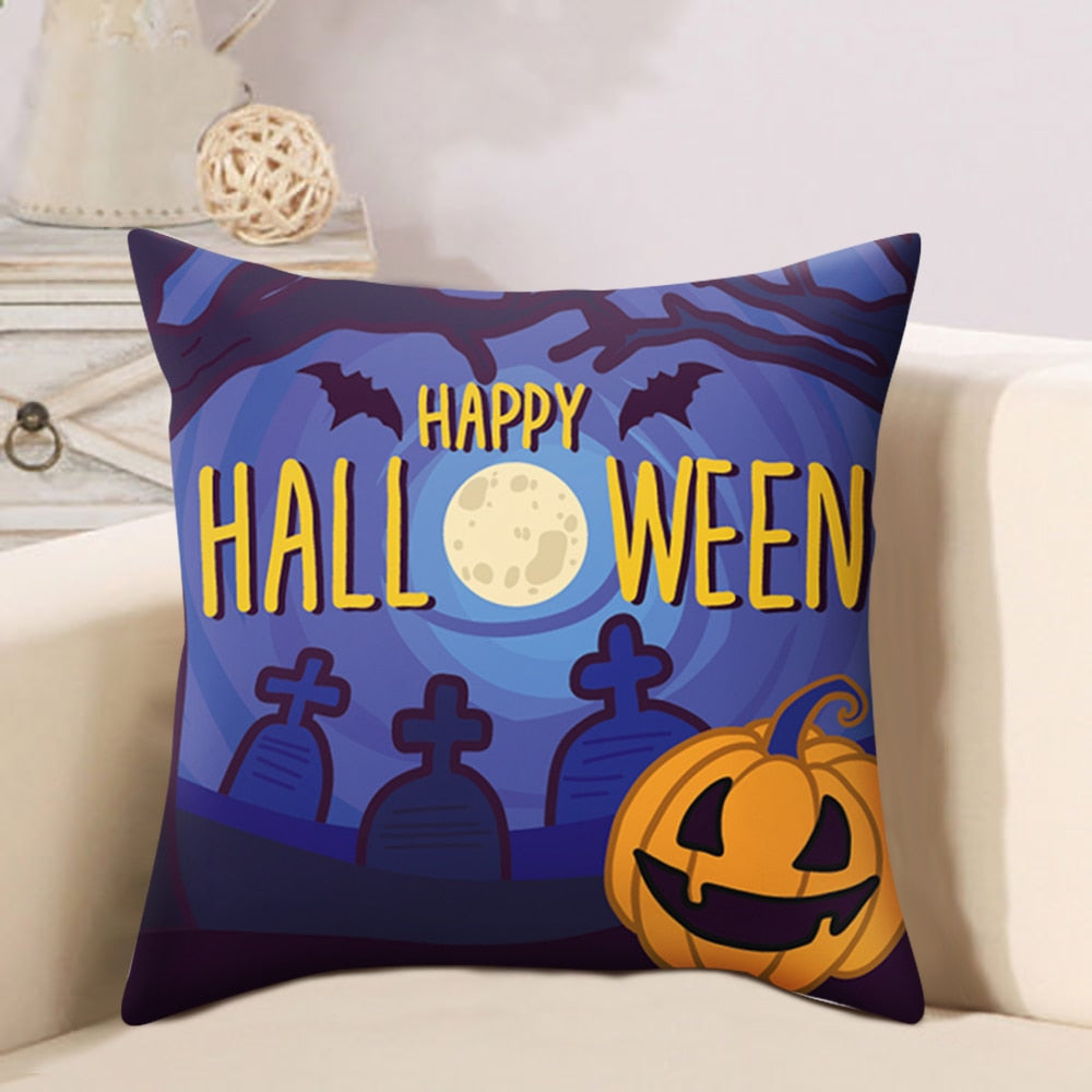 DIDIHOU Halloween Cushion Cover Ghost Castle