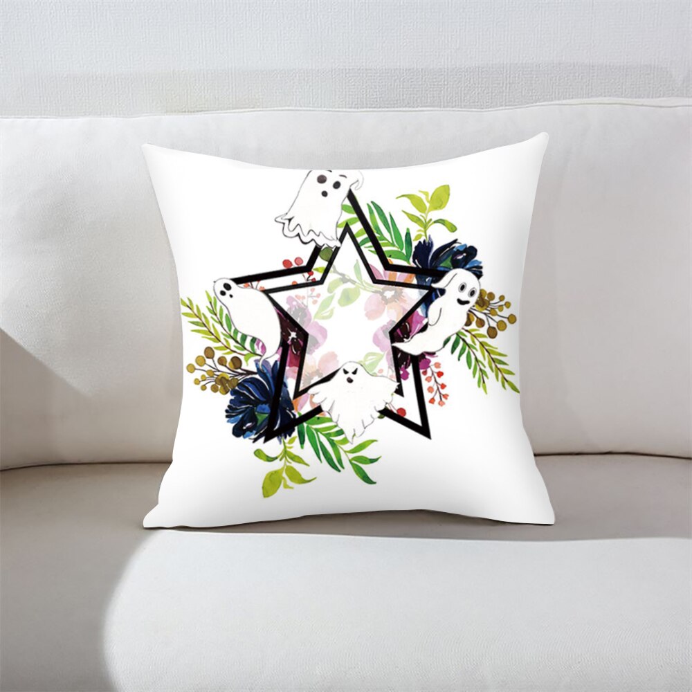 DIDIHOU Halloween Cushion Cover Ghost Castle