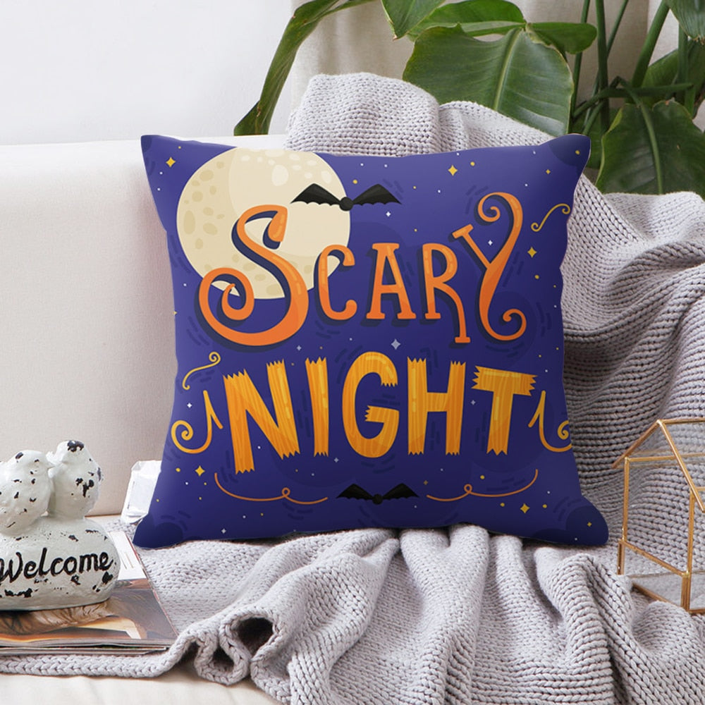 DIDIHOU Halloween Cushion Cover Ghost Castle