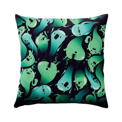 DIDIHOU Halloween Cushion Cover Pumpkin Castle