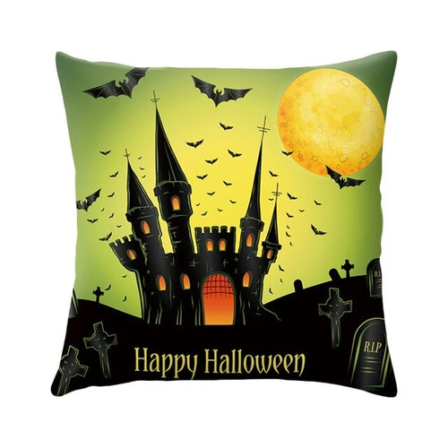 DIDIHOU Halloween Cushion Cover Pumpkin Castle