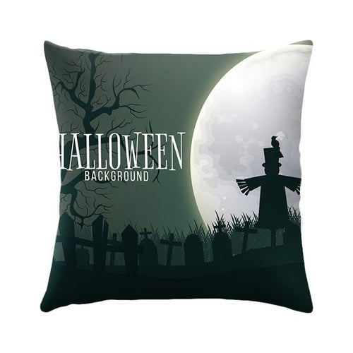 DIDIHOU Halloween Cushion Cover Pumpkin Castle
