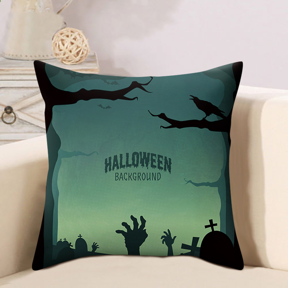 DIDIHOU Halloween Cushion Cover Pumpkin Castle