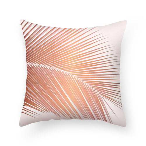 DIDIHOU Pink Geometric Pattern Throw Pillow Cotton