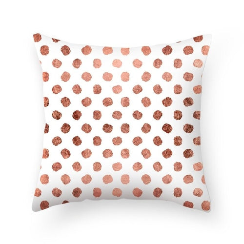DIDIHOU Pink Geometric Pattern Throw Pillow Cotton