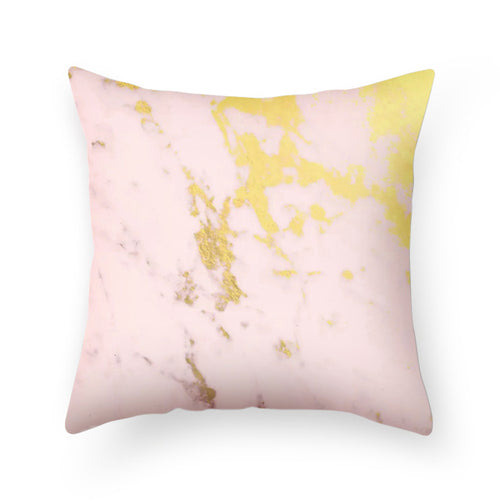 DIDIHOU Pink Geometric Pattern Throw Pillow Cotton