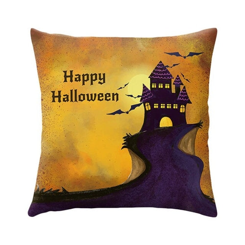DIDIHOU Pumpkin Castle Spider Cushion Cover