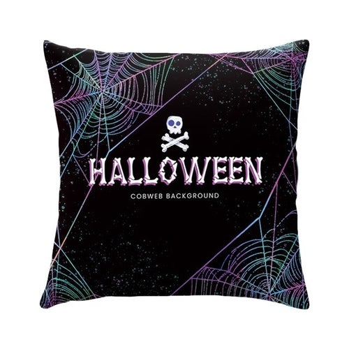 DIDIHOU Pumpkin Castle Spider Cushion Cover