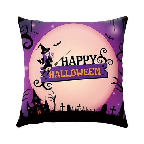 DIDIHOU Pumpkin Castle Spider Cushion Cover