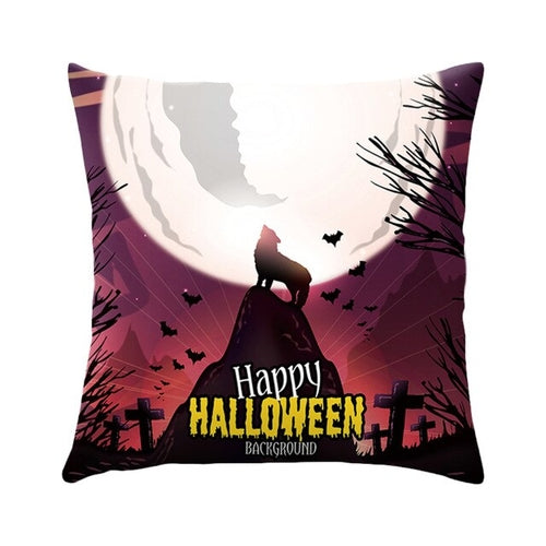 DIDIHOU Pumpkin Castle Spider Cushion Cover